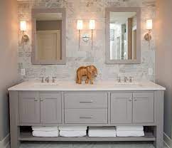 Backsplash height bathroom vanity