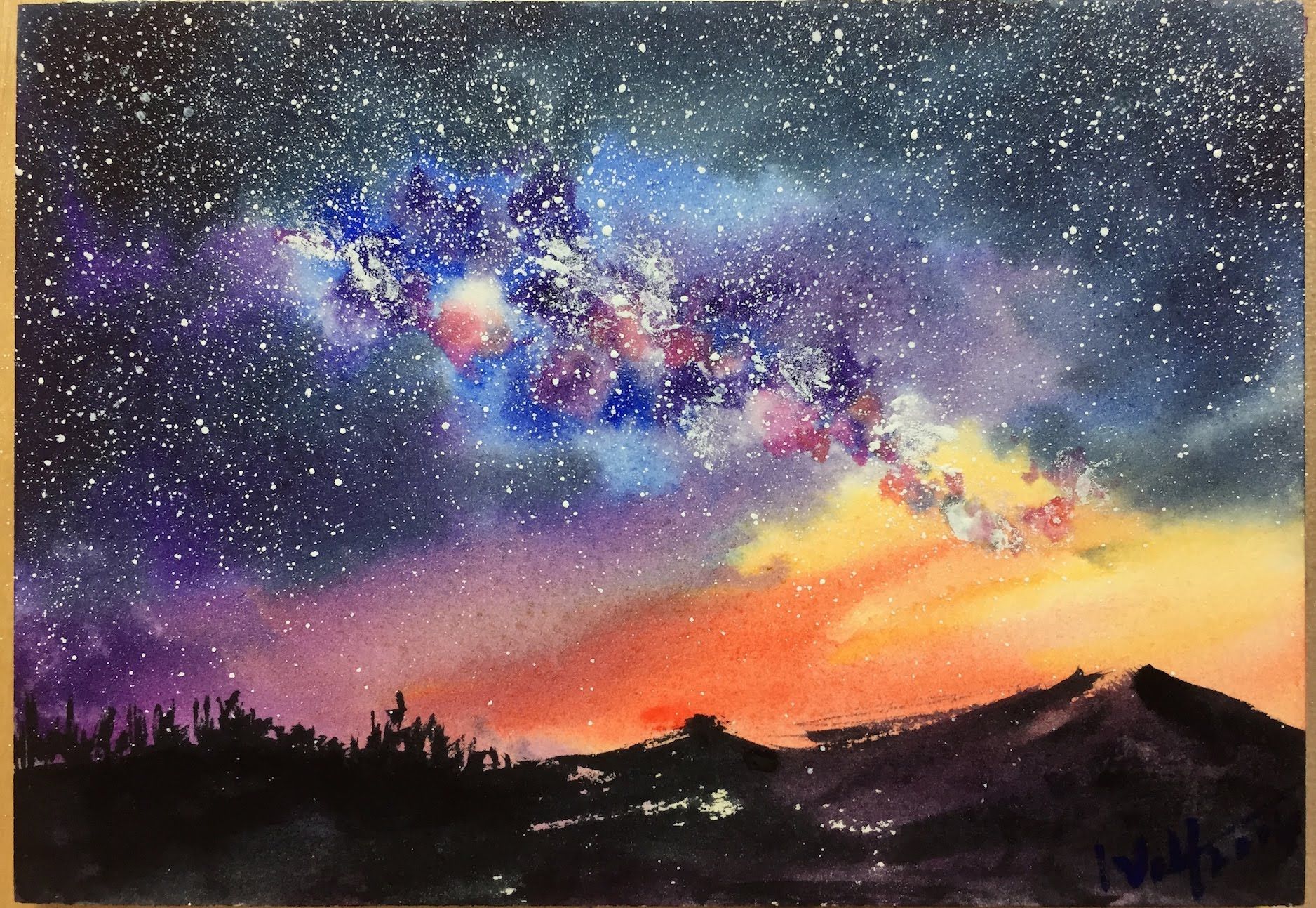 How To Paint A Night Sky Tips Night Sky Painting Tutorial 