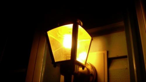 yellow porch light