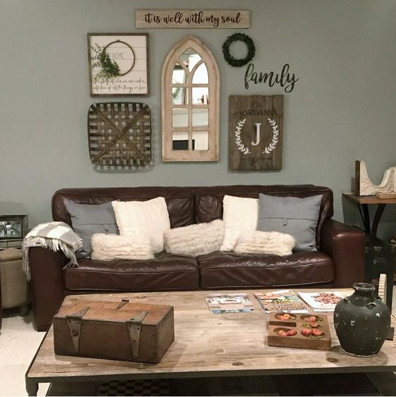 17 Brown Leather Couch Living Room Ideas - EatHappyProject