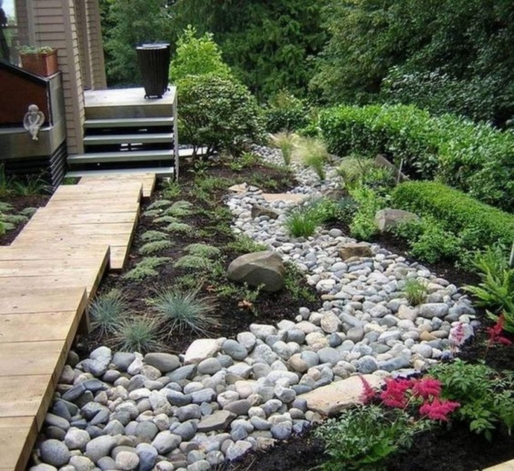 25 Dry Creek Bed Landscaping Ideas For, Dry Yard Landscaping