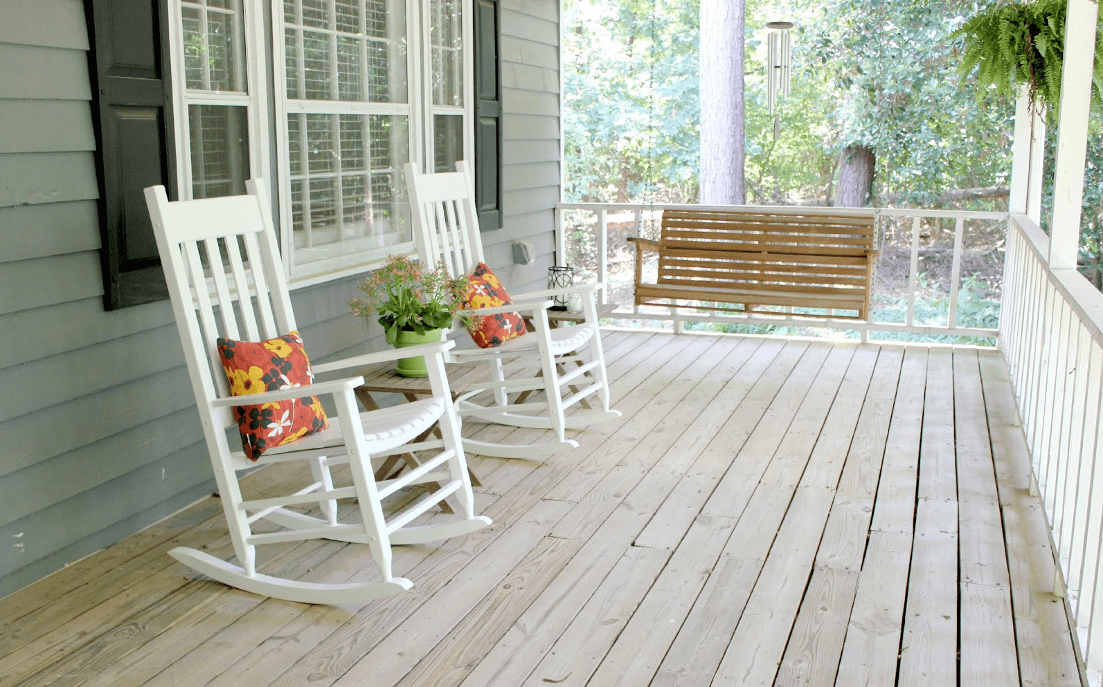 Front Porch and Rocking Chairs
