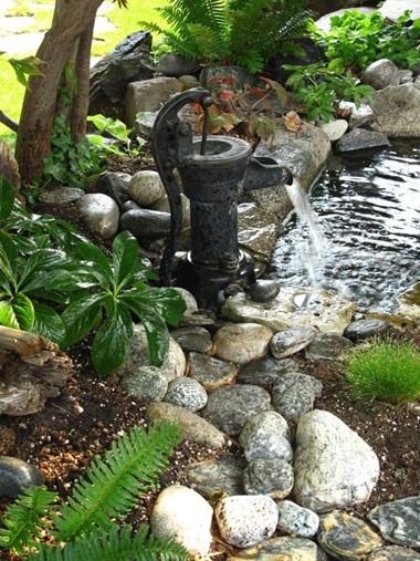 Garden Pond with Rocks