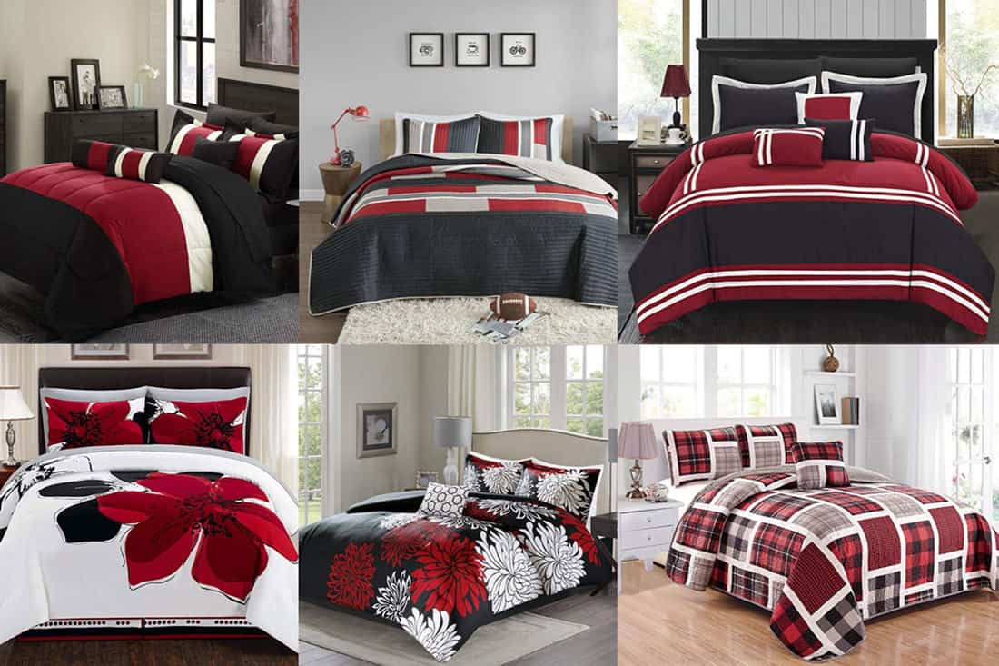Stunning Red, Black and White Bedding Sets