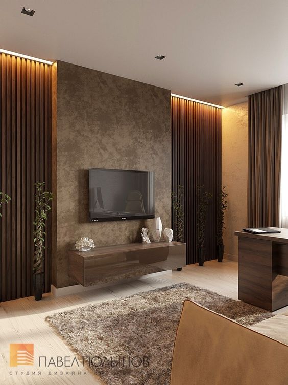 interior design living room brown