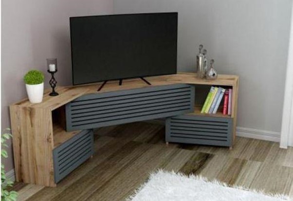 Wooden Tv Corner Cabinet