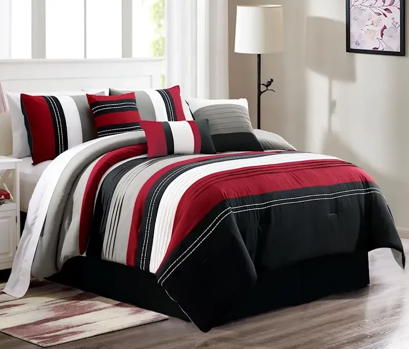 red black and white comforter set