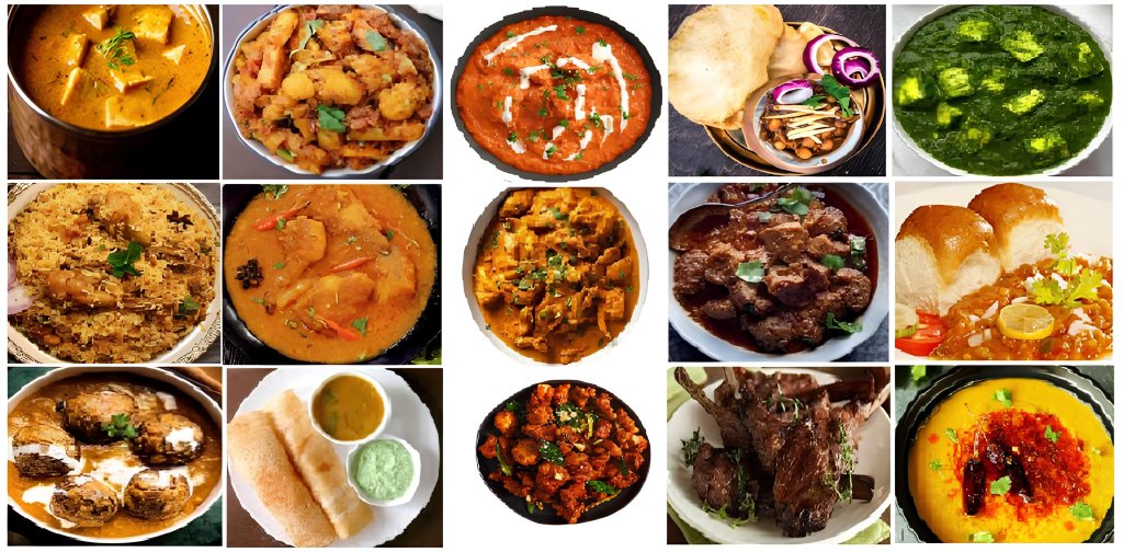 An enticing mix of various Indian dishes