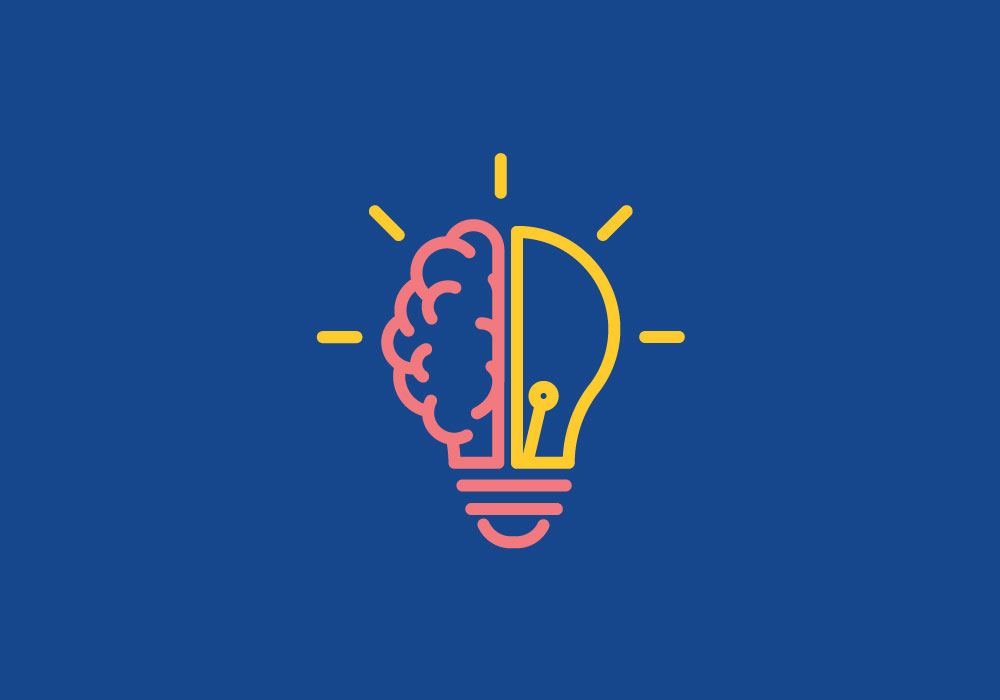  A light bulb with a brain inside, symbolizing knowledge and intelligence.