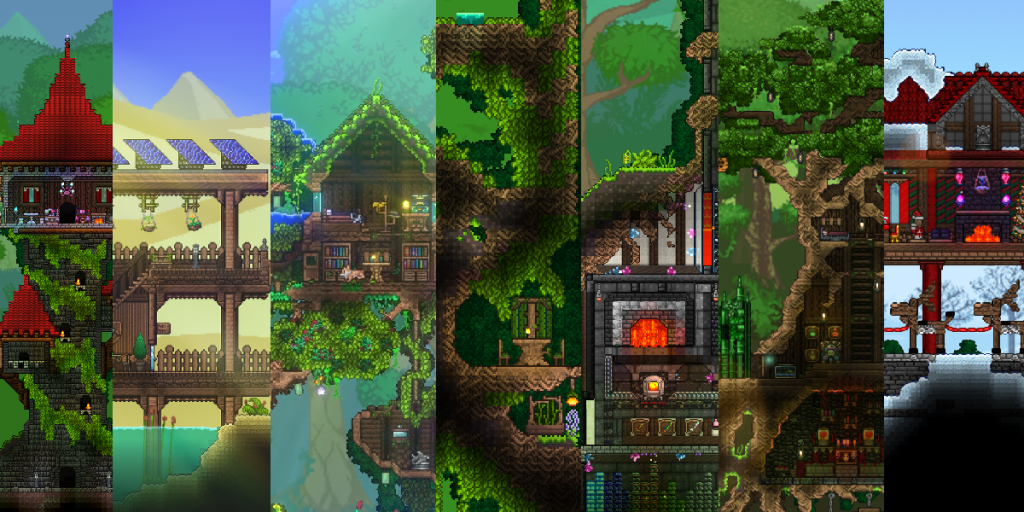 Terrarian Themed House: A vibrant and whimsical home inspired by the popular game, Terraria