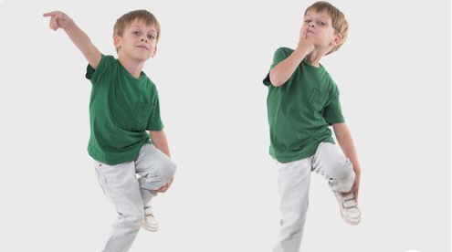 kid doing aerobics moves