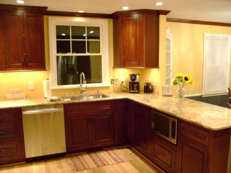 Does Brown Cabinets and Olive Walls Go Together