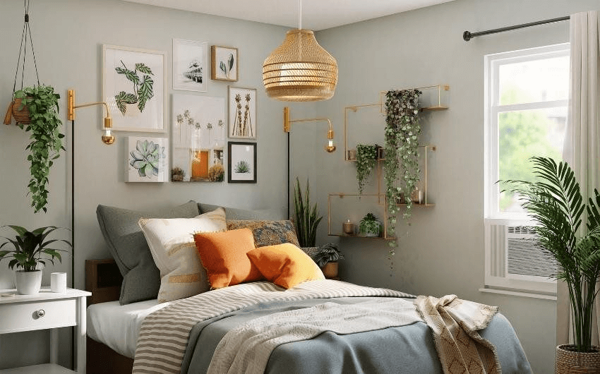 Indoor plants in a room